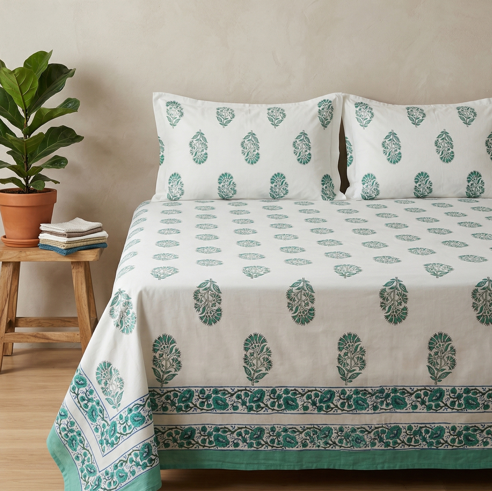 Teal floral prints - fresh & elegant