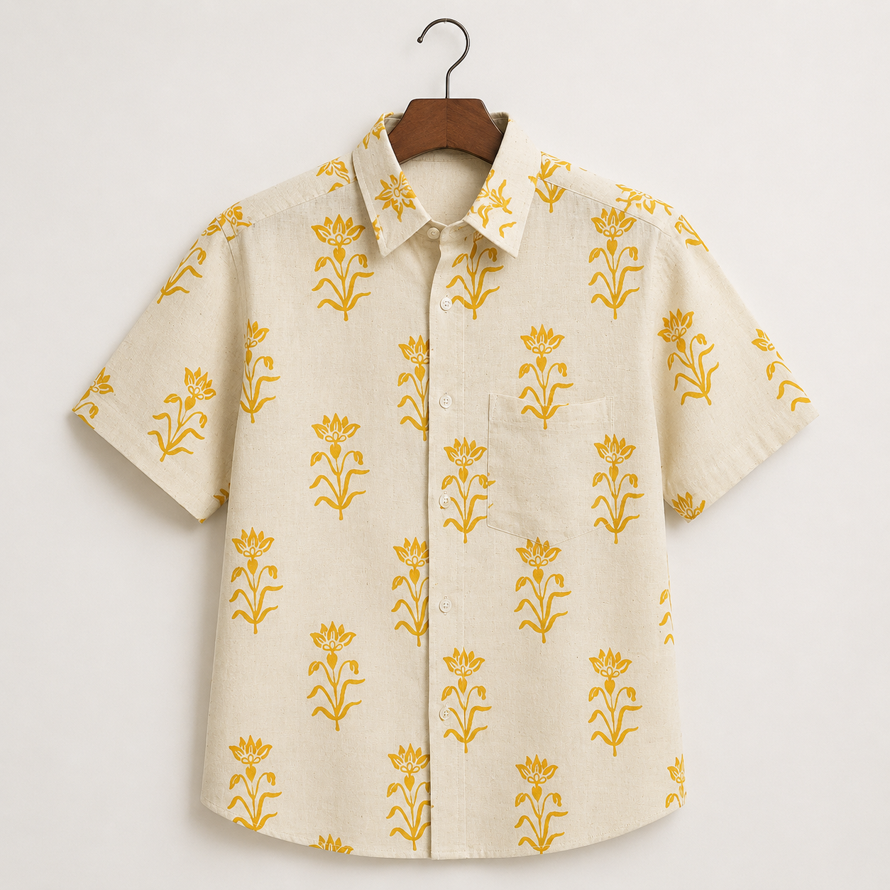 Aartyz dual tone floral motif print shirt
