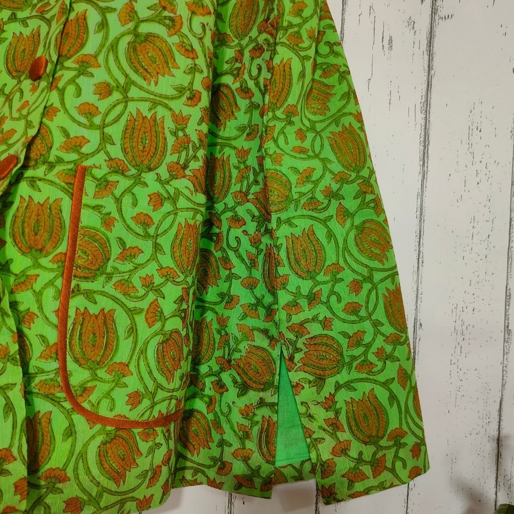 Aartyz green chanderi jacket