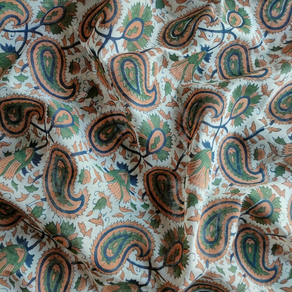 Aartyz green ambi print fabric