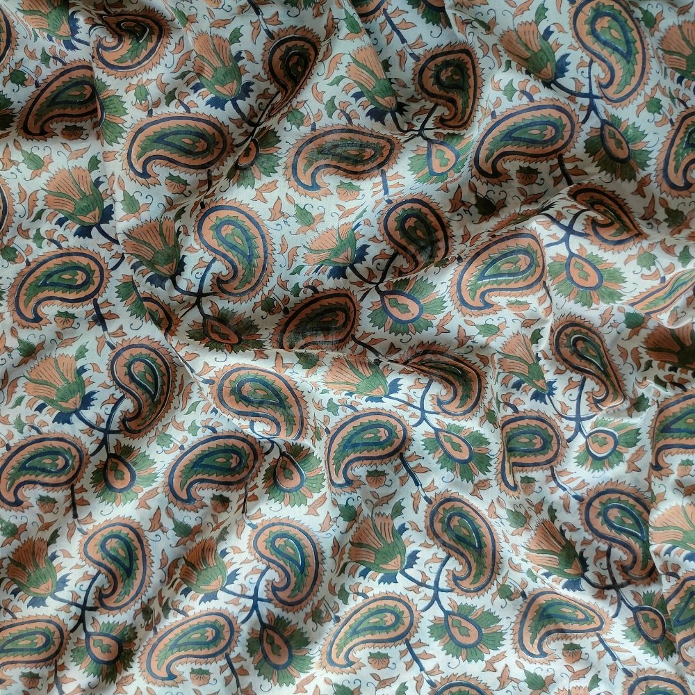 Aartyz green ambi print fabric