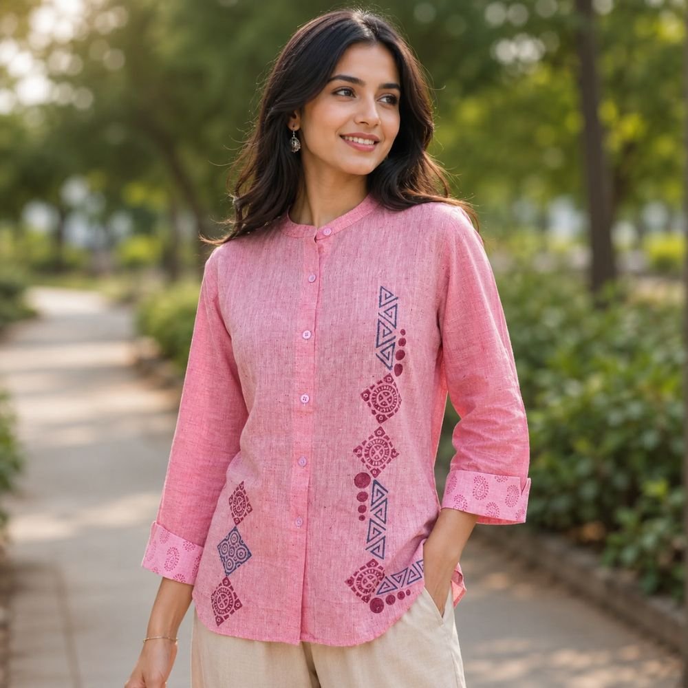 Aartyz pink full sleeves top