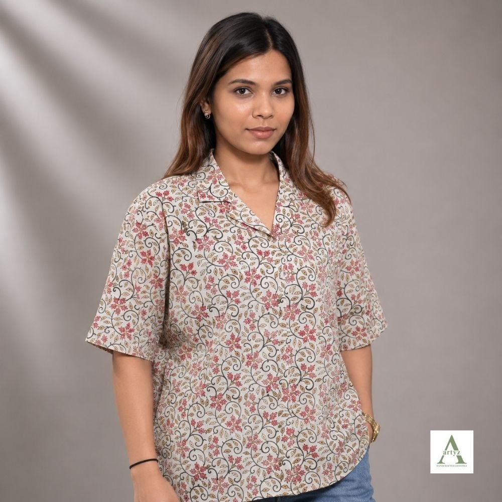 Aartyz overall floral print shirt