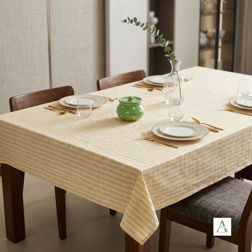 Aartyz geometric printed dining table cover